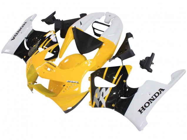 Mejores Carenados Moto Honda CBR900RR 919 1998-1999 - Blanco Amarillo Negro Brillante