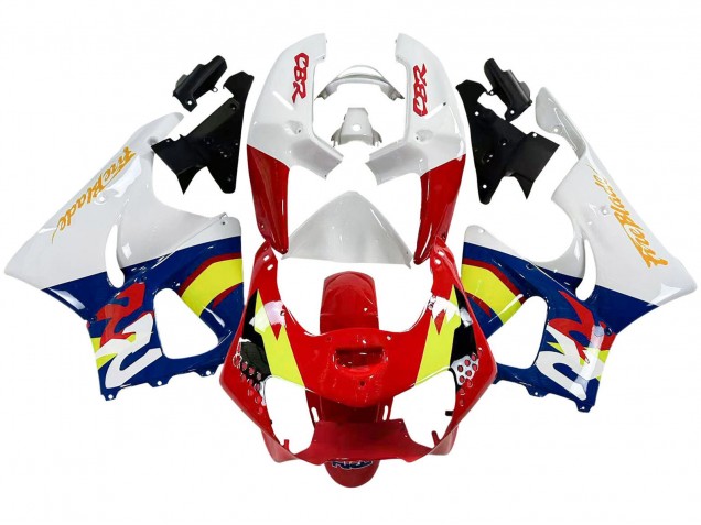 Mejores Carenados Moto Honda CBR900RR 919 1998-1999 - Blanco Rojo Amarillo Azul