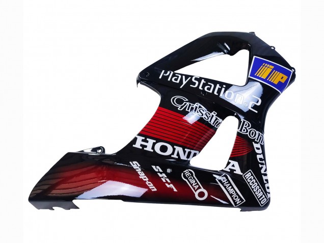 Mejores Carenados Moto Honda CBR900RR 929 2000-2001 - Rojo Blanco Negro Brillante PlayStation 2