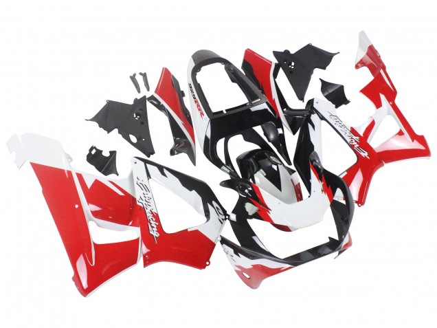 Mejores Carenados Moto Honda CBR900RR 929 2000-2001 - Blanco Rojo Negro Brillante Carrera