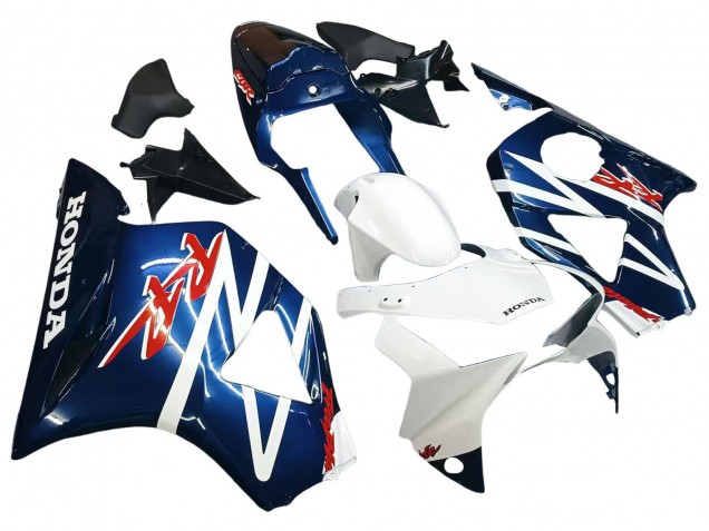 Mejores Carenados Moto Honda CBR900RR 954 2002-2003 - Blanco Azul Oscuro