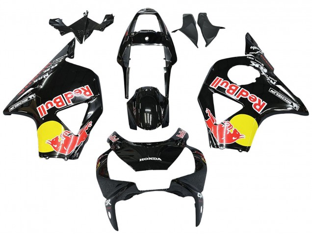 Mejores Carenados Moto Honda CBR900RR 954 2002-2003 - Negro Brillante Amarillo Rojo Bull Michelin