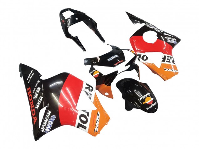 Mejores Kits Carenado Moto Honda CBR900RR 954 2002-2003 - Naranja Blanco Rojo Negro Brillante Repsol