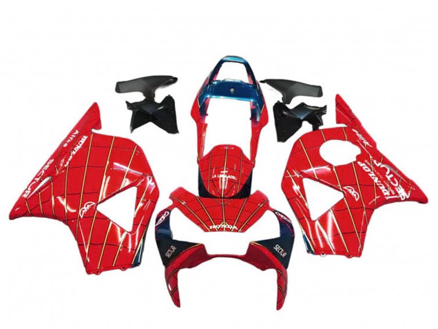 Mejores Carenados Moto Honda CBR900RR 954 2002-2003 - Rojo Azul Oscuro Dunlop