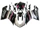Mejores Carenados Moto Ducati 848 2007-2014 - Blanco Rosa Negro Brillante Connie