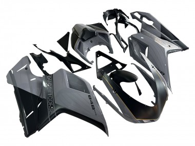 Mejores Carenados Moto Ducati 848 2007-2014 - Plata Oro Negro Mate