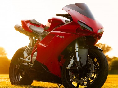 Mejores Carenados Moto Ducati 848 2007-2014 - Rojo Negro Brillante
