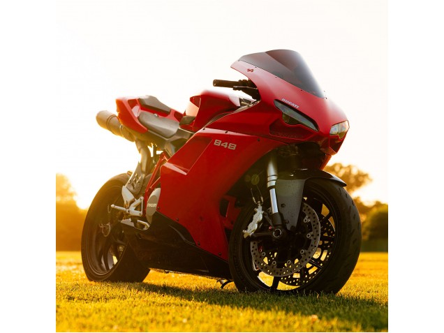 Mejores Carenados Moto Ducati 848 2007-2014 - Rojo Negro Brillante
