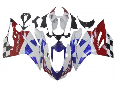 Mejores Carenados Moto Ducati Panigale 899 2011-2014 - Blanco Azul Rojo Negro