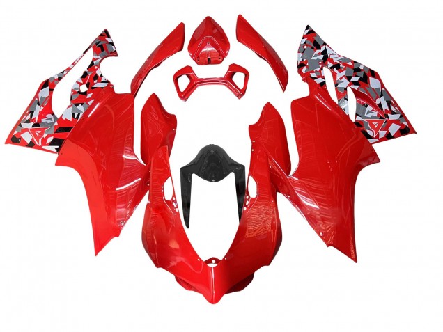 Mejores Carenado Moto Ducati Panigale 899/1199 2011-2014 - Rojo Gris Negro