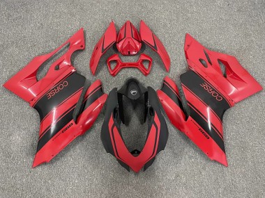 Mejores Carenados Moto Ducati 999 2003-2004 - Rojo Negro Brillante Corse