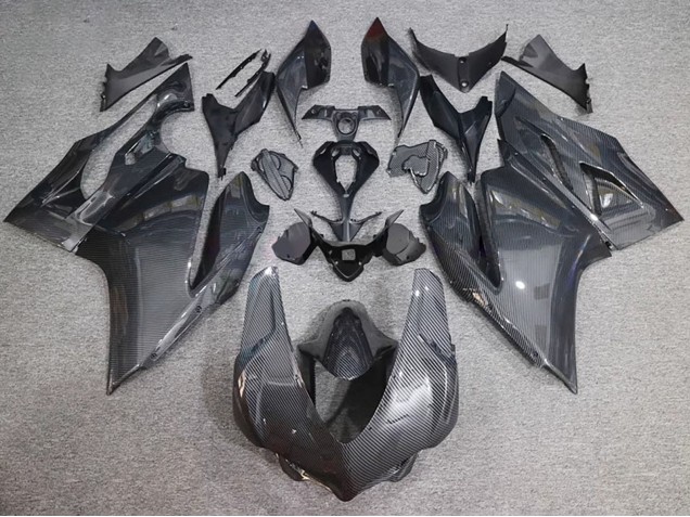 Mejores Carenados Moto Ducati 959/1299 2015-2020 - Negro FibraCarbono Estilo
