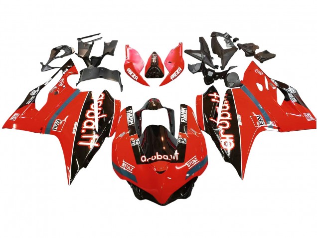 Mejores Carenados Moto Ducati 959/1299 2015-2020 - Rojo Negro Brillante Fiamm