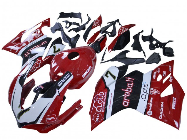 Mejores Carenados Moto Ducati 959/1299 2015-2020 - Blanco Rojo Negro Aruba 7