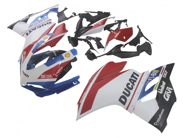 Mejores Carenados Moto Ducati 1299 2015-2020 - Blanco Rojo Azul Negro Mate Unibat Flex-Box