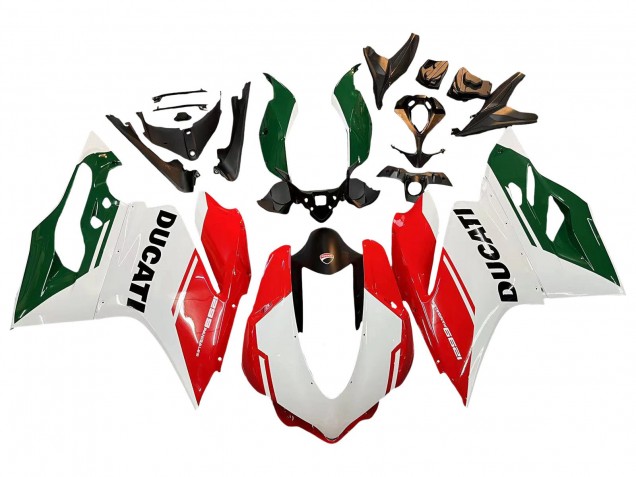Mejores Carenados Moto Ducati 1299 2015-2020 - Blanco Rojo Verde Negro Mate