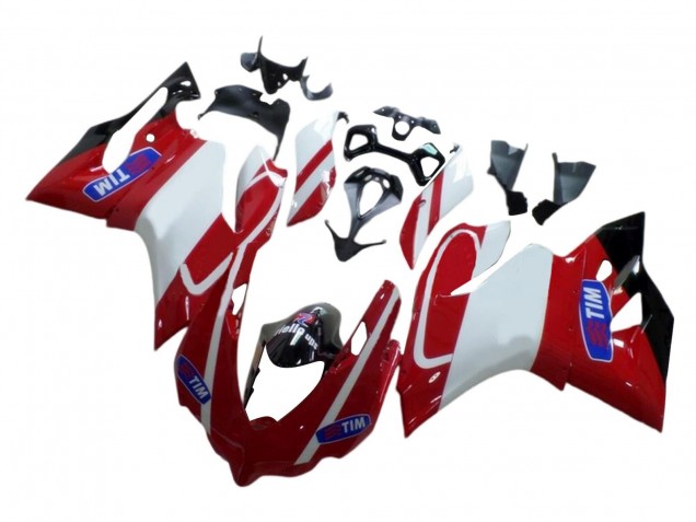 Mejores Carenados Moto Ducati 959/1299 2015-2020 - Blanco Rojo Negro Brillante Tim