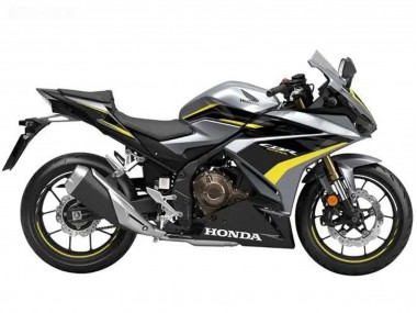 Mejores Carenados Moto Honda CBR500R 2022-2023 - Plata Amarillo Negro Brillante