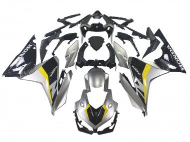 Mejores Carenados Moto Honda CBR500R 2022-2023 - Plata Amarillo Negro Brillante