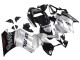 Mejores Carenados Moto Honda VFR 800 2002-2013 - Plata Negro Brillante Repsol
