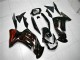 Mejores Carenados Moto Kawasaki EX650 2006-2008 - Negro Brillante Rojo Llama