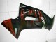 Mejores Carenados Moto Kawasaki EX650 2006-2008 - Negro Brillante Rojo Llama