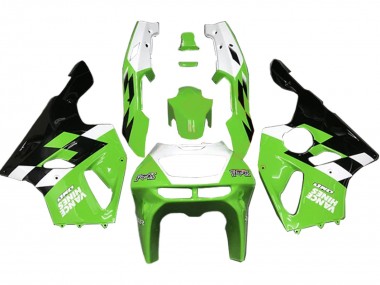 Mejores Carenados Moto Kawasaki ZX7R 1996-2003 - Blanco Verde Negro Brillante
