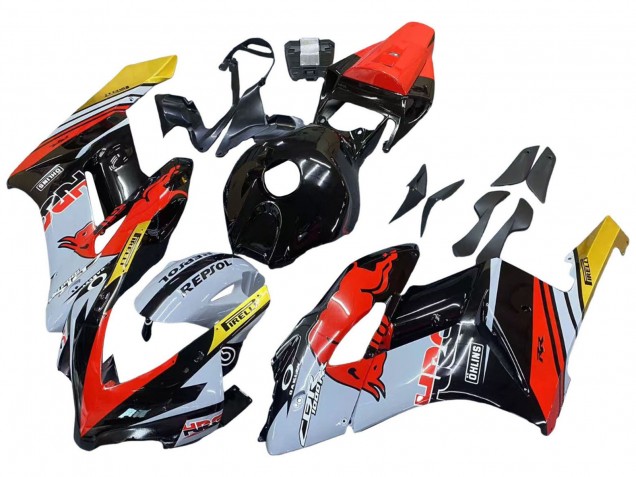 Mejores Carenados Moto Honda CBR1000RR 2004-2005 - Amarillo Rojo Blanco Lustroso Rojo Bull Repsol HRC