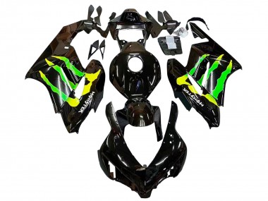 Mejores Carenados Moto Honda CBR1000RR 2004-2005 - Negro Brillante Amarillo Verde Monstruo