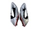 Mejores Carenados Moto Honda CBR1000RR 2004-2005 - Plata Negro Brillante Rojo Raya