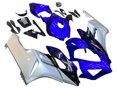 Mejores Carenados Moto Honda CBR1000RR 2004-2005 - Plata Azul Negro Brillante
