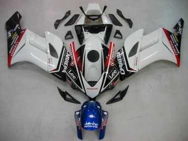 Mejores Carenados Moto Honda CBR1000RR 2004-2005 - Blanco Azul Rojo Negro Brillante Estrella Carrera Lee