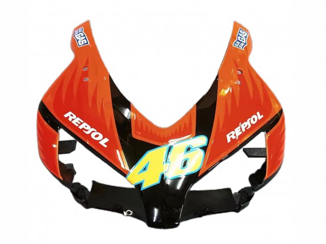 Mejores Carenados Moto Honda CBR1000RR 2004-2005 - Amarillo Naranja Negro Brillante Repsol Rossi 46