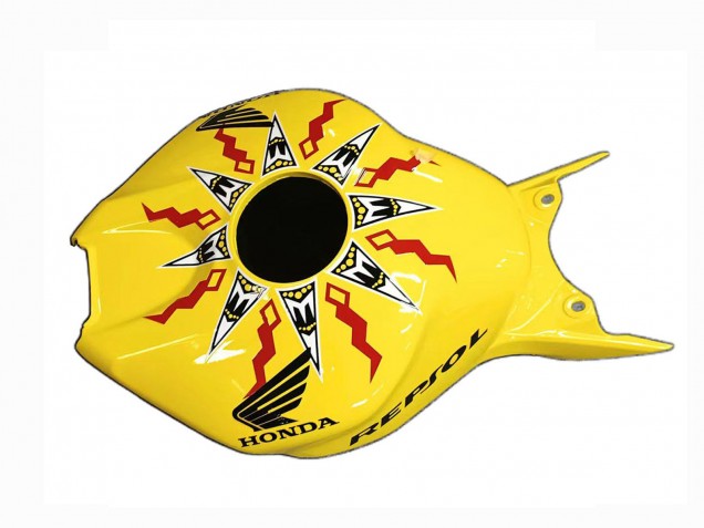 Mejores Carenados Moto Honda CBR1000RR 2004-2005 - Amarillo Naranja Negro Brillante Repsol Rossi 46