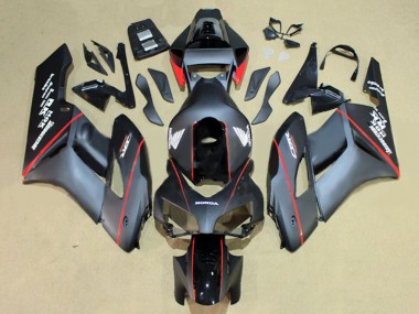 Mejores Carenados Moto Honda CBR1000RR 2004-2005 - Negro Brillante Gris Brillante Rojo Raya