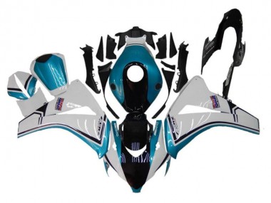 Mejores Carenados Moto Honda CBR1000RR 2008-2011 - Blanco Azul Negro Brillante