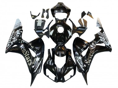 Mejores Carenados Moto Honda CBR1000RR 2006-2007 - Negro Brillante Oro SevenStars