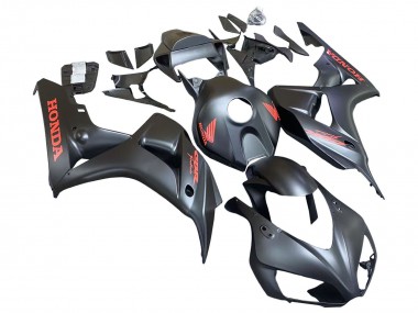 Mejores Carenados Moto Honda CBR1000RR 2006-2007 - Negro Mate Rojo Calcomanías