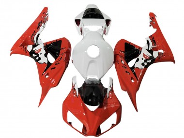 Mejores Carenados Moto Honda CBR1000RR 2006-2007 - Blanco Rojo Negro Brillante