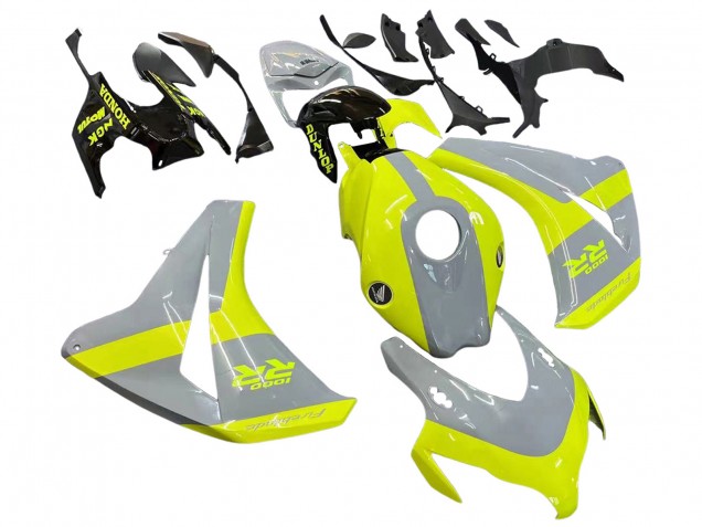 Mejores Carenados Moto Honda CBR1000RR 2008-2011 - Nardo Gris Fluorescent Verde