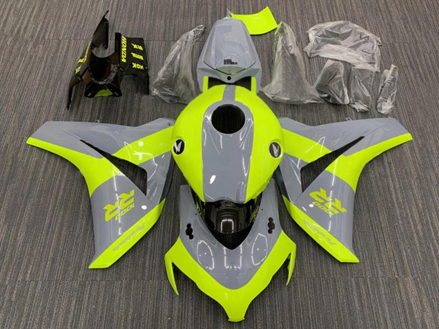 Mejores Carenados Moto Honda CBR1000RR 2008-2011 - Nardo Gris Fluorescent Verde