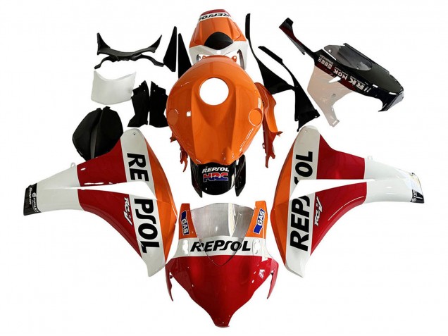 Mejores Carenado Moto Honda CBR1000RR 2008-2011 - Naranja Blanco Rojo Negro Brillante Repsol HRC