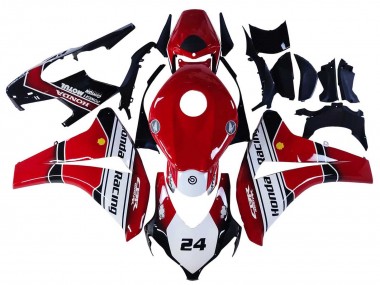 Mejores Carenados Moto Honda CBR1000RR 2008-2011 - Blanco Rojo Negro Brillante Carrera 24