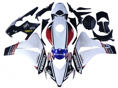 Mejores Carenados Moto Honda CBR1000RR 2008-2011 - Blanco Rojo Azul Negro Estrella Lee Carrera