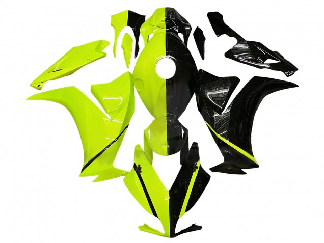 Mejores Carenado Moto Honda CBR1000RR 2012-2016 - Fluorescent Verde Negro Brillante