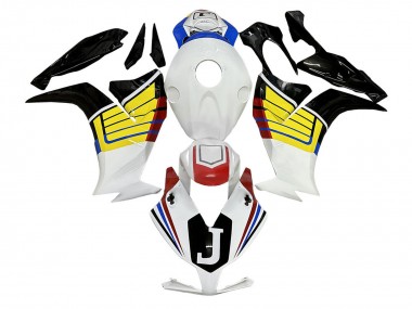 Mejores Carenados Moto Honda CBR1000RR 2012-2016 - Blanco Amarillo Negro