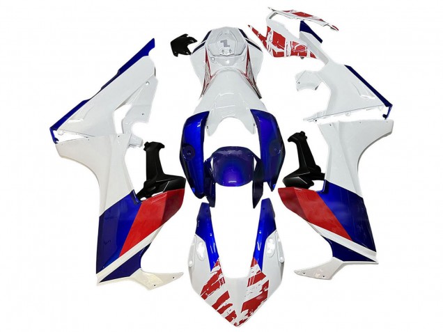 Mejores Carenado Moto Honda CBR1000RR 2017-2024 - Blanco Rojo Azul