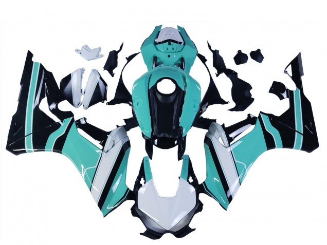 Mejores Carenados Moto Honda CBR1000RR 2017-2024 - Blanco Azul Claro Negro Brillante