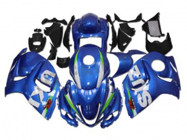 Mejores Carenados Moto Suzuki GSXR 1300 Hayabusa 2008-2020 - Azul Blanco Verde