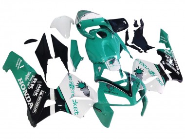 Mejores Carenados Moto Honda CBR600RR 2005-2006 - Verde Claro Blanco Negro Brillante Joe Rocket